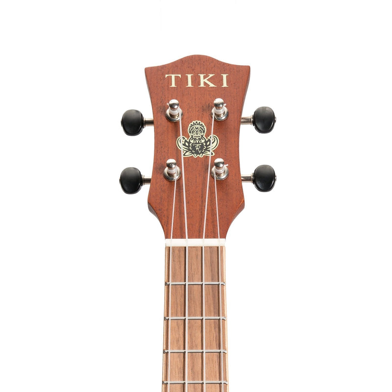 -Tiki 'Tiki Man' Ukulele with Pickup and Soft Case (Natural Satin)-Living Music