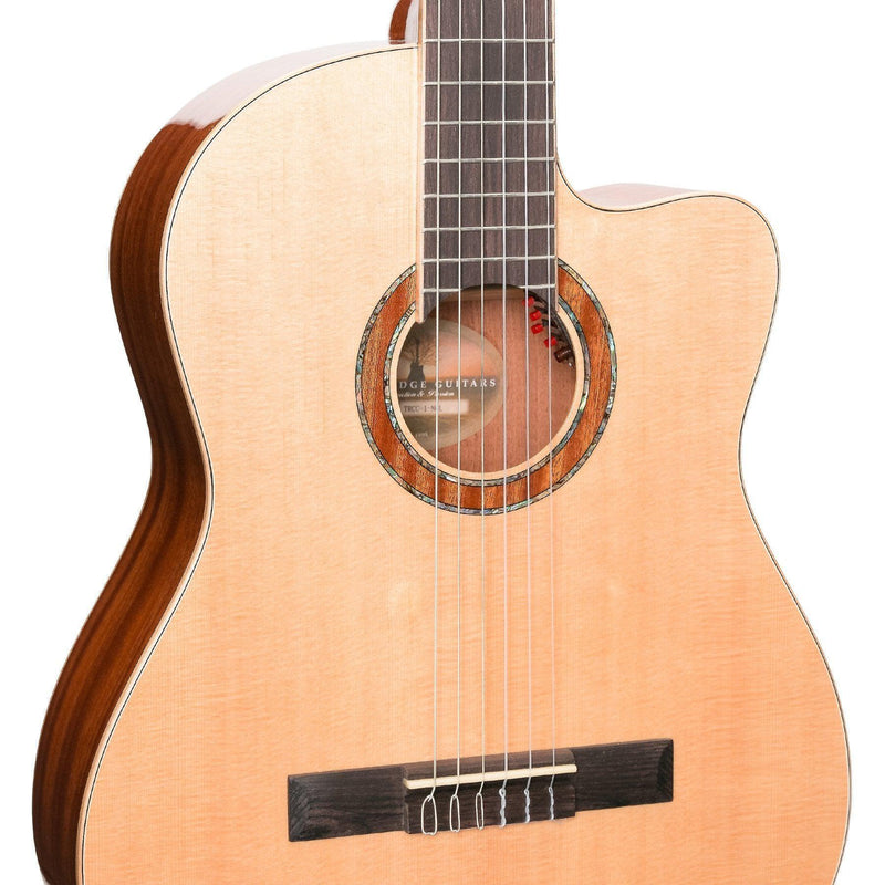 TRCC-1-NGL-Timberidge '1 Series' Spruce Solid Top Acoustic-Electric Classical Cutaway Guitar (Natural Gloss)-Living Music