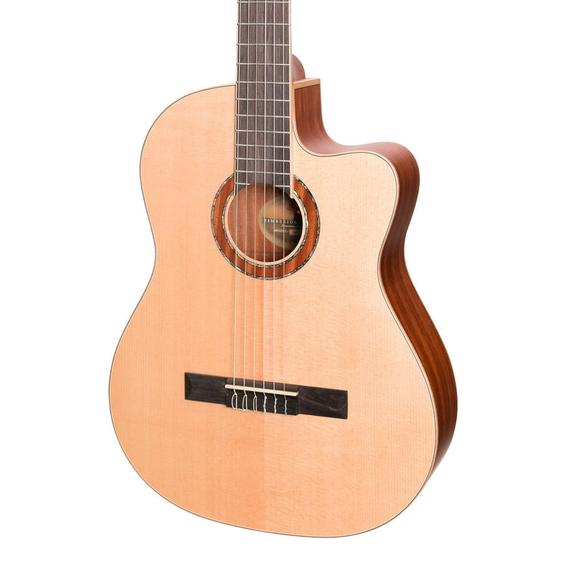 TRCC-1-NST-Timberidge '1 Series' Spruce Solid Top Acoustic-Electric Classical Cutaway Guitar (Natural Satin)-Living Music