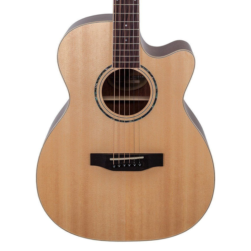 TRFC-1-NGL-Timberidge '1 Series' Spruce Solid Top Acoustic-Electric Small Body Cutaway Guitar (Natural Gloss)-Living Music