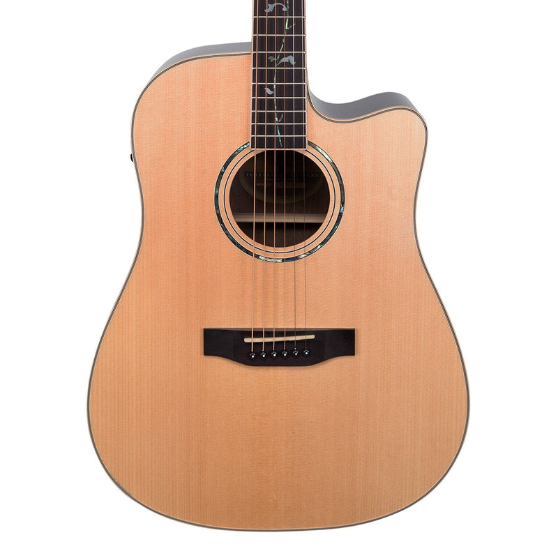 TRC-3T-NGL-Timberidge '3 Series' Spruce Solid Top Acoustic-Electric Dreadnought Cutaway Guitar with 'Tree of Life' Inlay (Natural Gloss)-Living Music