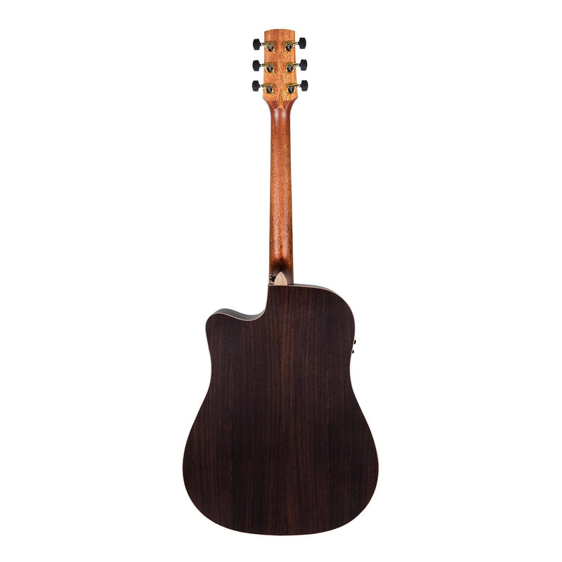 TRC-3T-NST-Timberidge '3-Series' Spruce Solid Top Acoustic-Electric Dreadnought Cutaway Guitar with 'Tree of Life' Inlay (Natural Satin)-Living Music