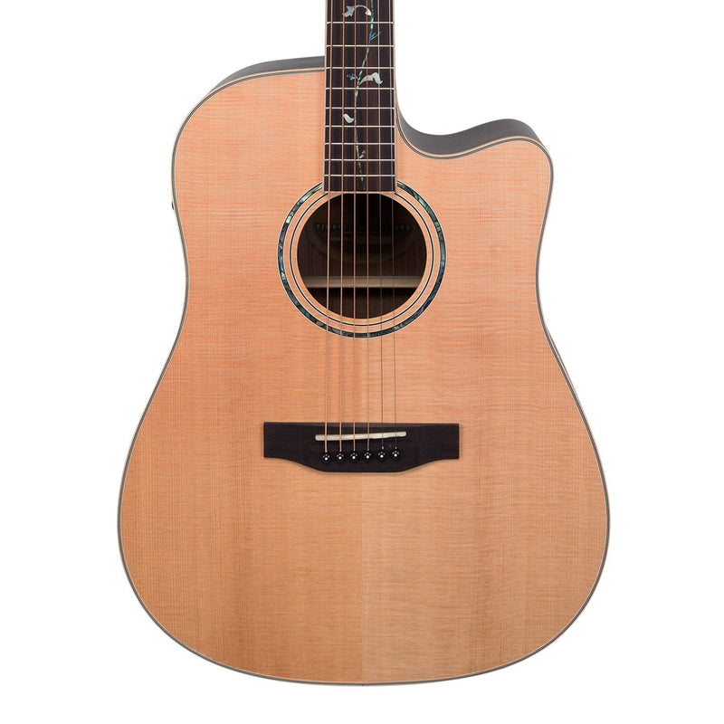 TRC-3T-NST-Timberidge '3-Series' Spruce Solid Top Acoustic-Electric Dreadnought Cutaway Guitar with 'Tree of Life' Inlay (Natural Satin)-Living Music