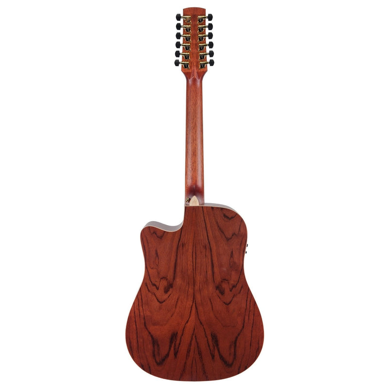 -Timberidge '4 Series' 12-String Cedar Solid Top Acoustic-Electric Dreadnought Cutaway Guitar (Natural Satin)-Living Music