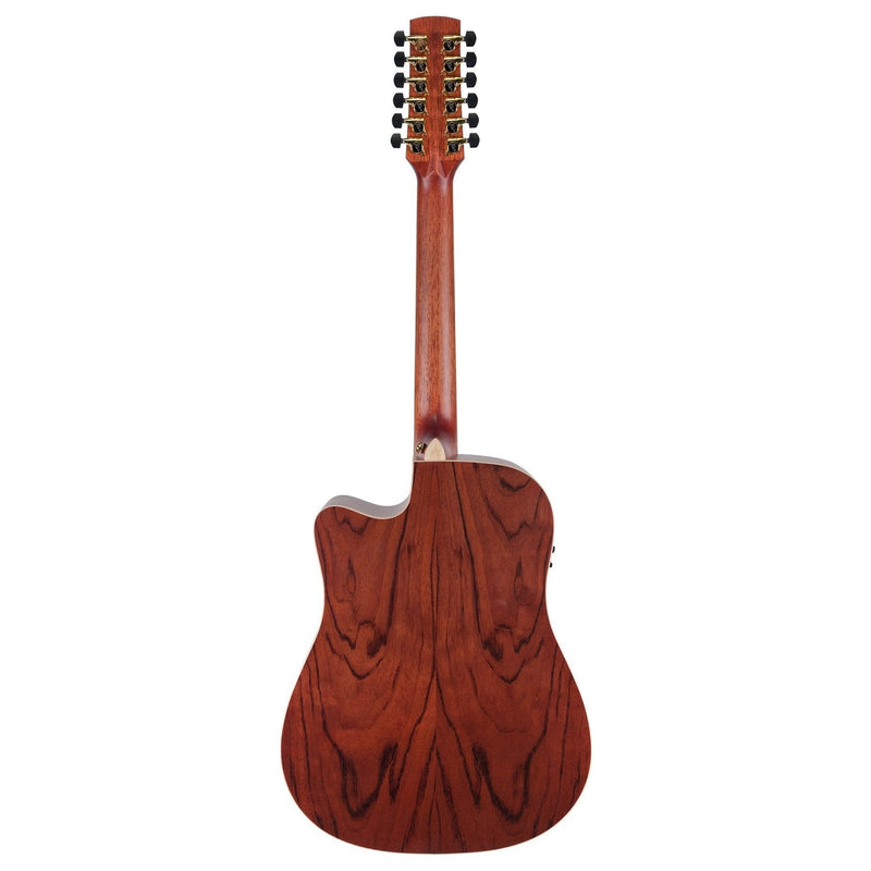 TRC-412-NST-Timberidge '4 Series' 12-String Cedar Solid Top Acoustic-Electric Dreadnought Cutaway Guitar (Natural Satin)-Living Music