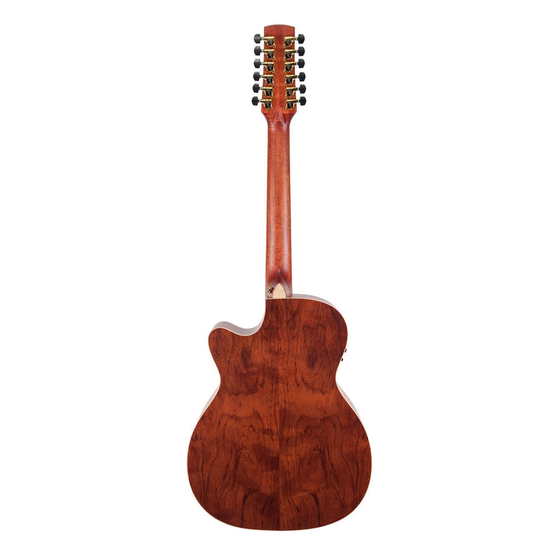-Timberidge '4 Series' 12-String Cedar Solid Top Acoustic-Electric Small Body Cutaway Guitar (Natural Satin)-Living Music