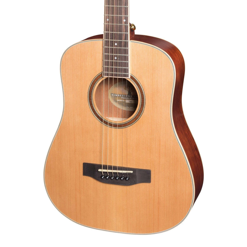 TRM-4-NST-Timberidge '4 Series' Cedar Solid Top Acoustic-Electric Traveller Mini Guitar (Natural Satin)-Living Music