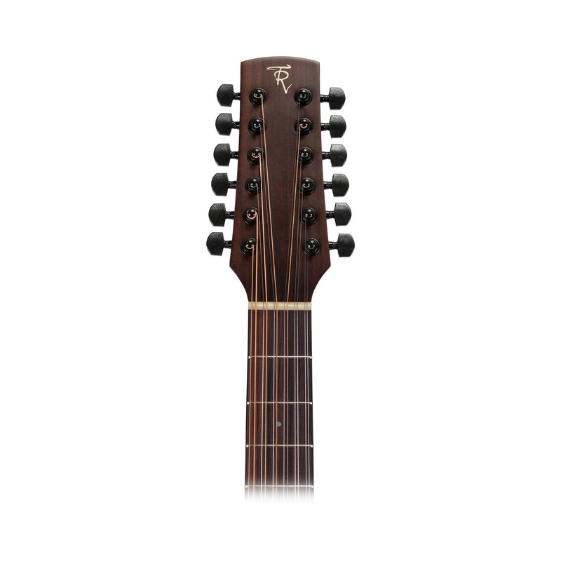 TRC-MM12-NST-Timberidge 'Messenger Series' 12-String Mahogany Solid Top Acoustic-Electric Dreadnought Cutaway Guitar (Natural Satin)-Living Music