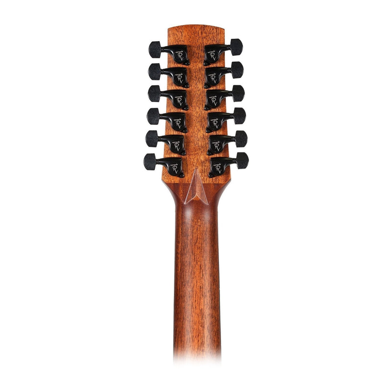 -Timberidge 'Messenger Series' 12-String Mahogany Solid Top Acoustic-Electric Small Body Cutaway Guitar (Natural Satin)-Living Music