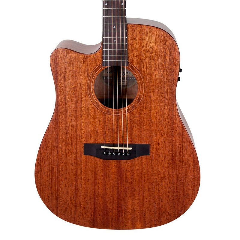 TRC-MML-NST-Timberidge 'Messenger Series' Left Handed Mahogany Solid Top Acoustic-Electric Dreadnought Cutaway Guitar (Natural Satin)-Living Music