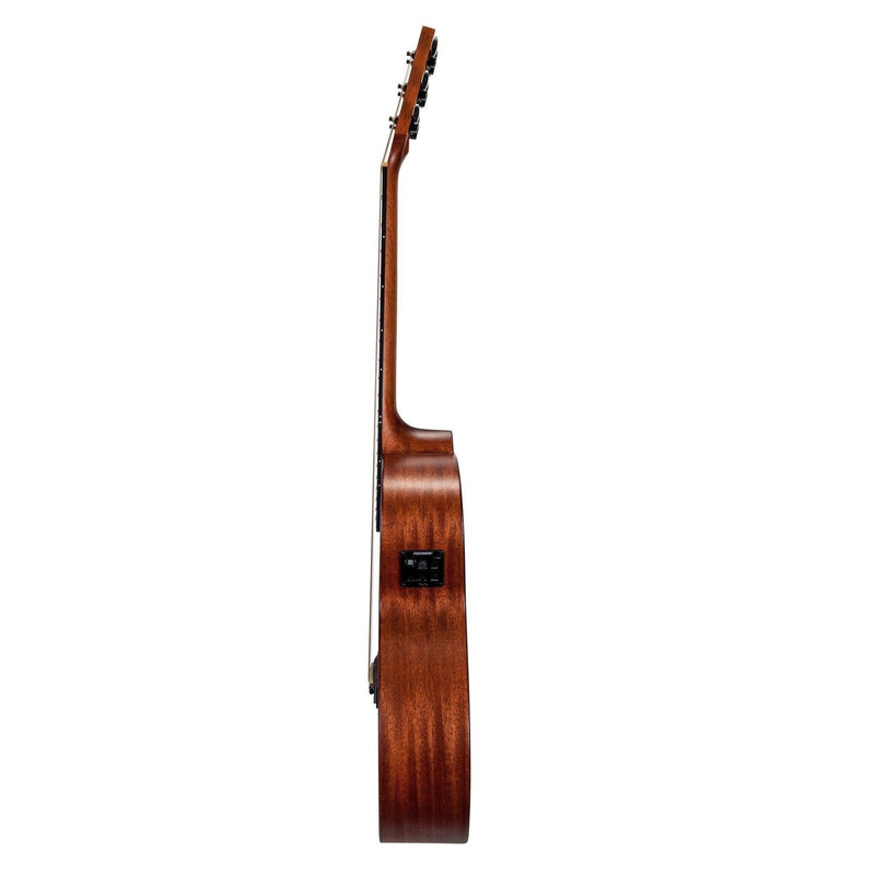 -Timberidge 'Messenger Series' Left Handed Mahogany Solid Top Acoustic-Electric Small Body Cutaway Guitar (Natural Satin)-Living Music