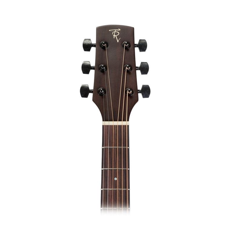 -Timberidge 'Messenger Series' Left Handed Mahogany Solid Top Acoustic-Electric Small Body Cutaway Guitar (Natural Satin)-Living Music