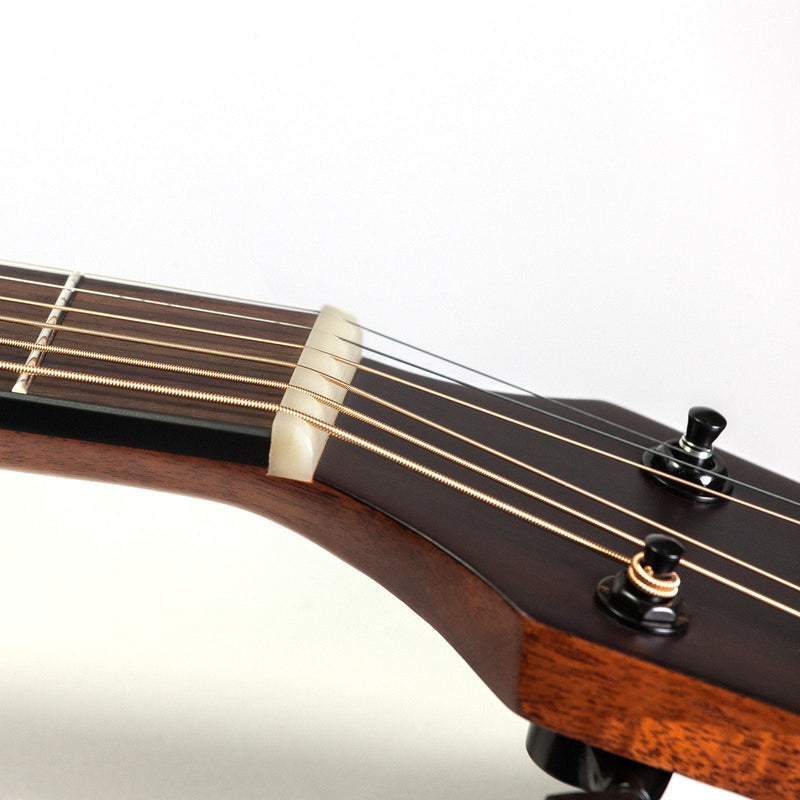 -Timberidge 'Messenger Series' Left Handed Mahogany Solid Top Acoustic-Electric Small Body Cutaway Guitar (Natural Satin)-Living Music