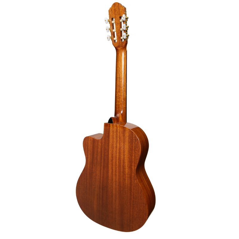 TRCC-MM-NGL-Timberidge 'Messenger Series' Mahogany Solid Top Acoustic-Electric Classical Cutaway Guitar (Natural Gloss)-Living Music