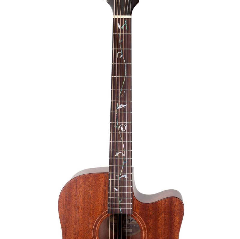 TRFC-MMT-NGL-Timberidge 'Messenger Series' Mahogany Solid Top Acoustic-Electric 'Small Body Cutaway Guitar with 'Tree Of Life' Inlay (Natural Gloss)-Living Music