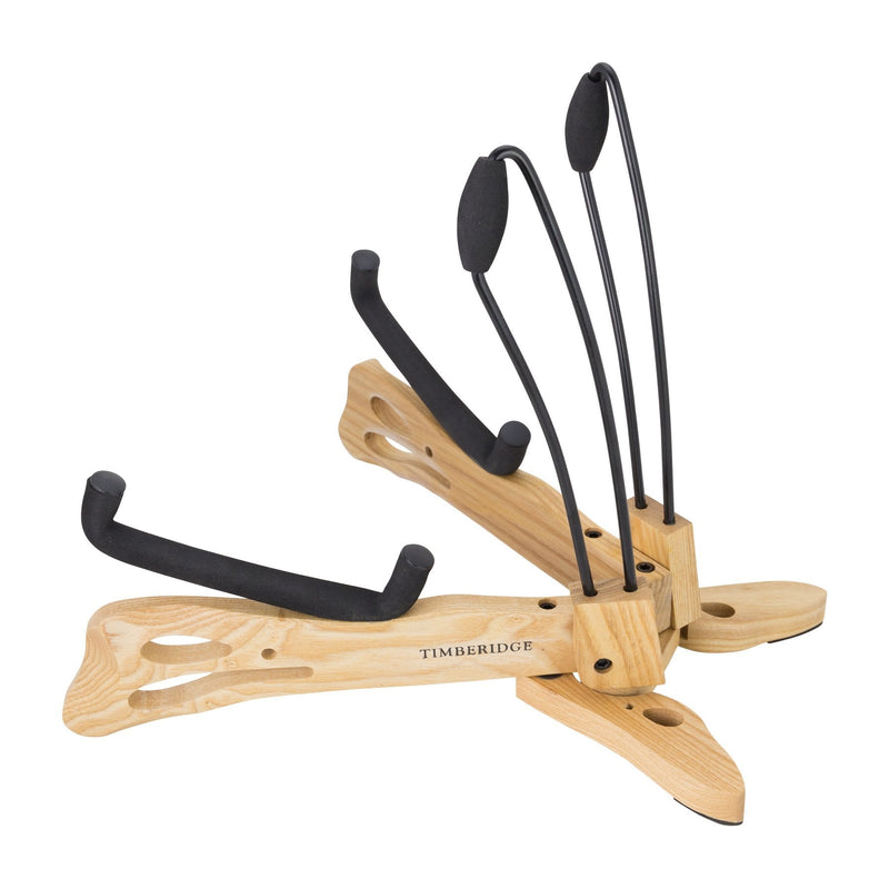 -Timberidge "Woodie" Acoustic Guitar Stand (Natural)-Living Music