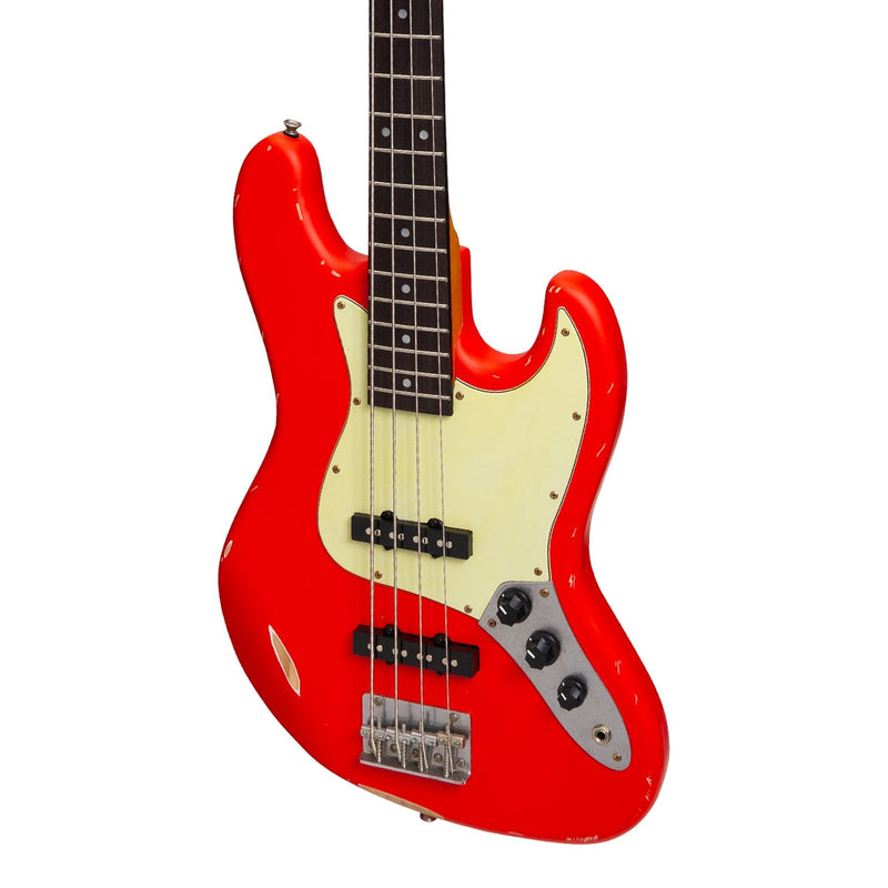 -Tokai 'Legacy Series' JB-Style 'Relic' Electric Bass (Red)-Living Music