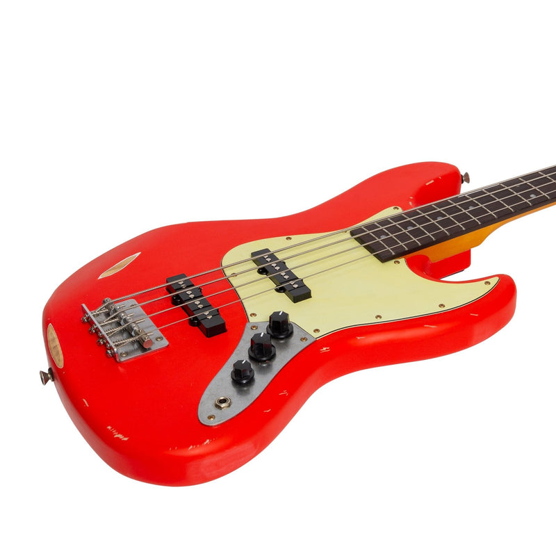 -Tokai 'Legacy Series' JB-Style 'Relic' Electric Bass (Red)-Living Music