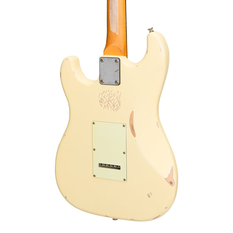 -Tokai 'Legacy Series' ST-Style HSS 'Relic' Electric Guitar (Cream)-Living Music