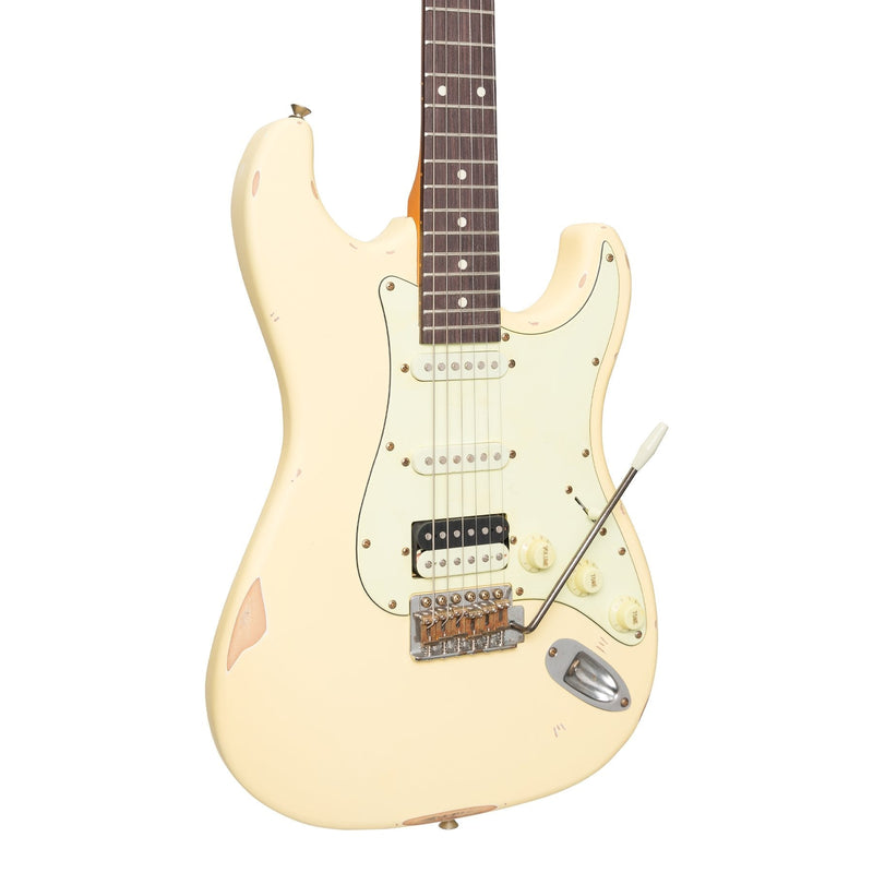 -Tokai 'Legacy Series' ST-Style HSS 'Relic' Electric Guitar (Cream)-Living Music