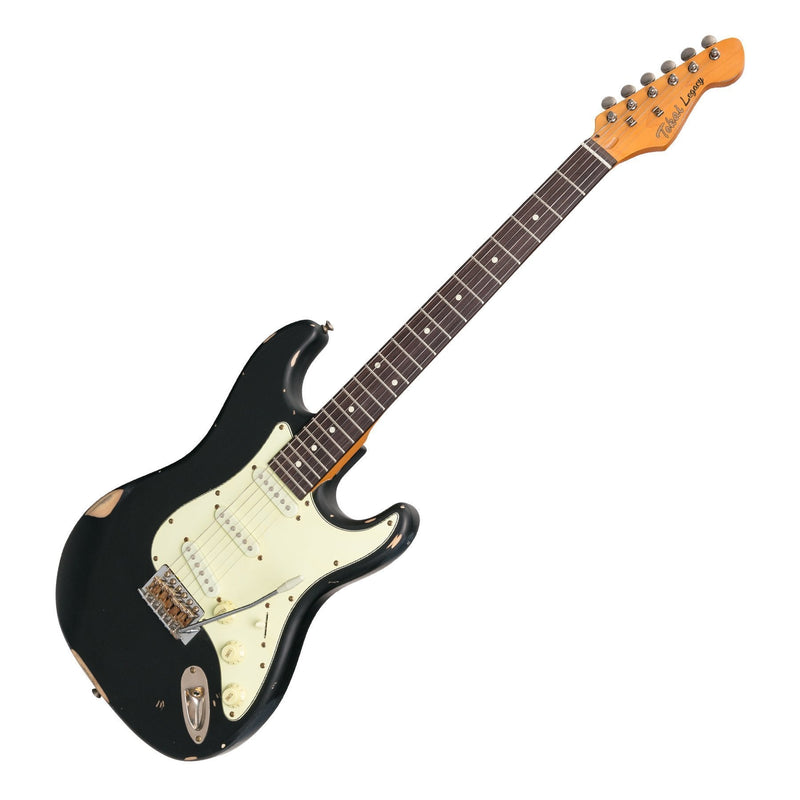 -Tokai 'Legacy Series' ST-Style 'Relic' Electric Guitar (Black)-Living Music