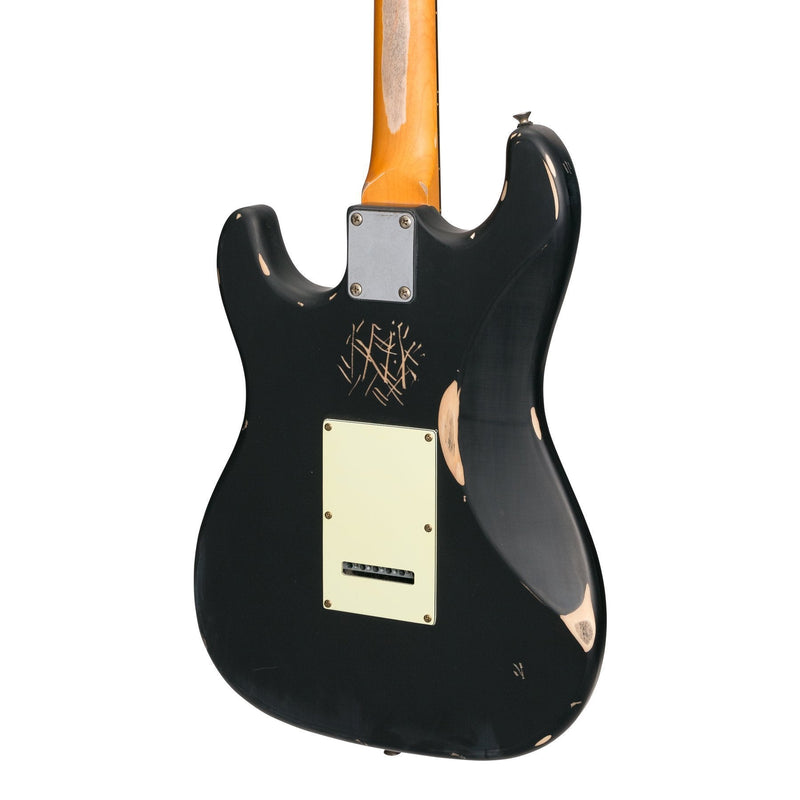 -Tokai 'Legacy Series' ST-Style 'Relic' Electric Guitar (Black)-Living Music