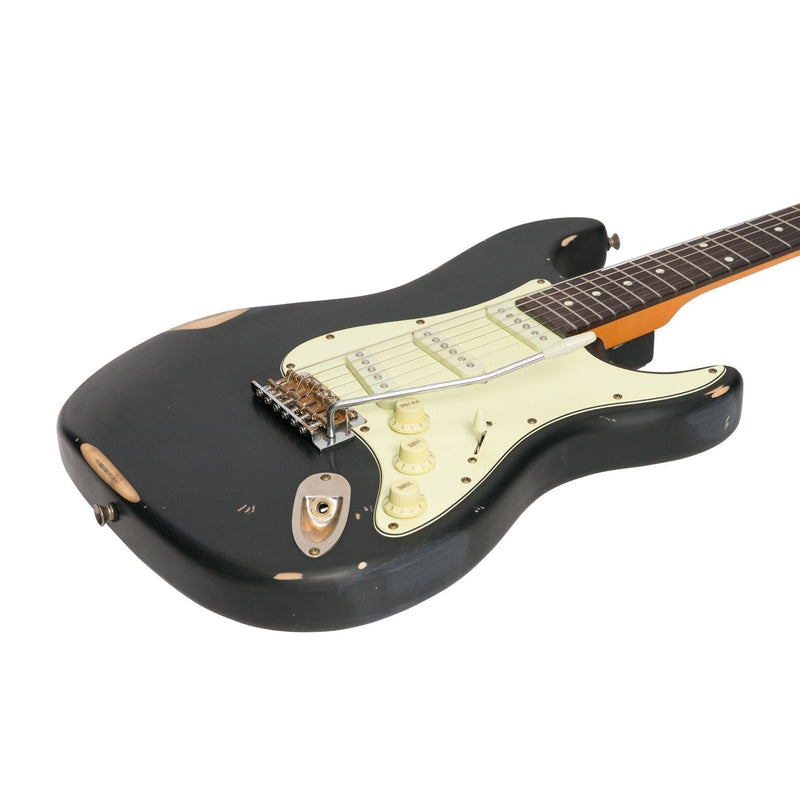 -Tokai 'Legacy Series' ST-Style 'Relic' Electric Guitar (Black)-Living Music