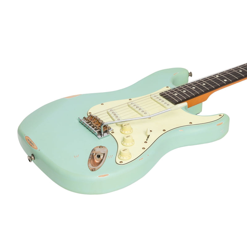 -Tokai 'Legacy Series' ST-Style 'Relic' Electric Guitar (Blue)-Living Music