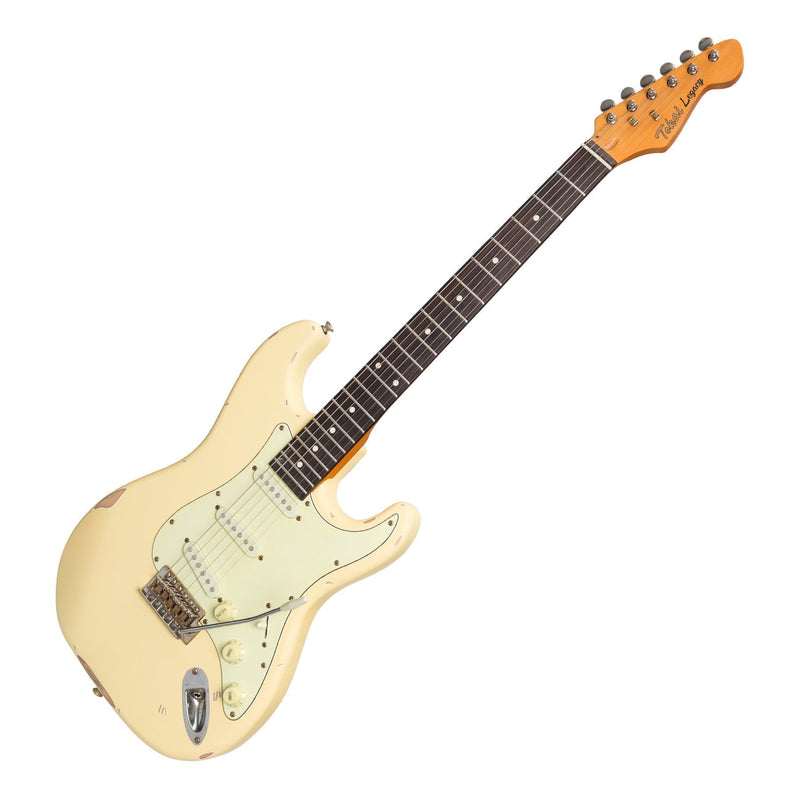 -Tokai 'Legacy Series' ST-Style 'Relic' Electric Guitar (Cream)-Living Music
