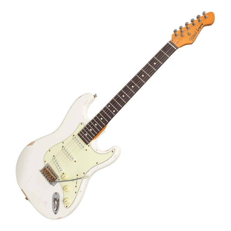 -Tokai 'Legacy Series' ST-Style 'Relic' Electric Guitar (Vintage White)-Living Music