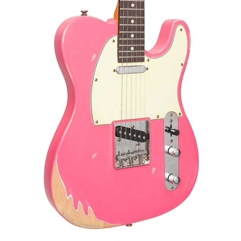 -Tokai 'Legacy Series' TE-Style 'Relic' Electric Guitar (Pink)-Living Music