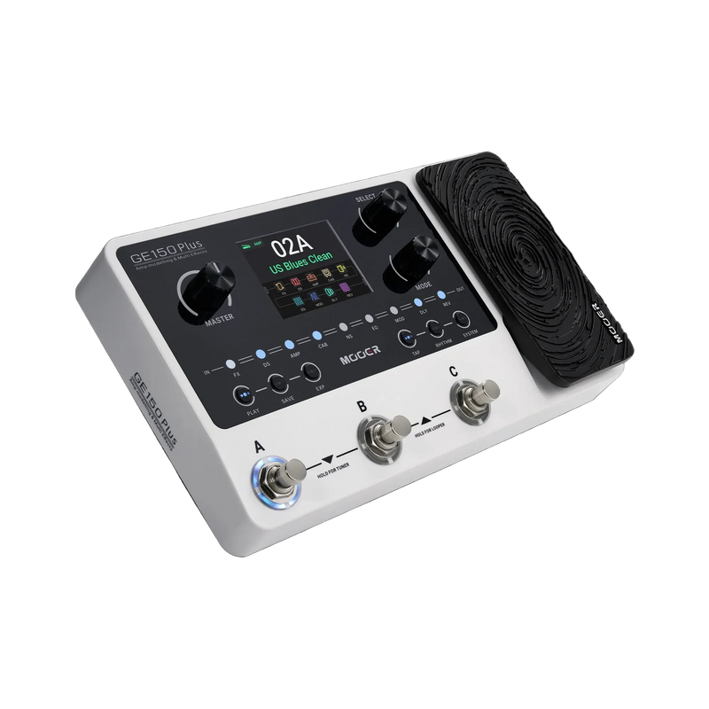 -Mooer GE-150 Plus Guitar Multi-Effects Processor (White)-Living Music