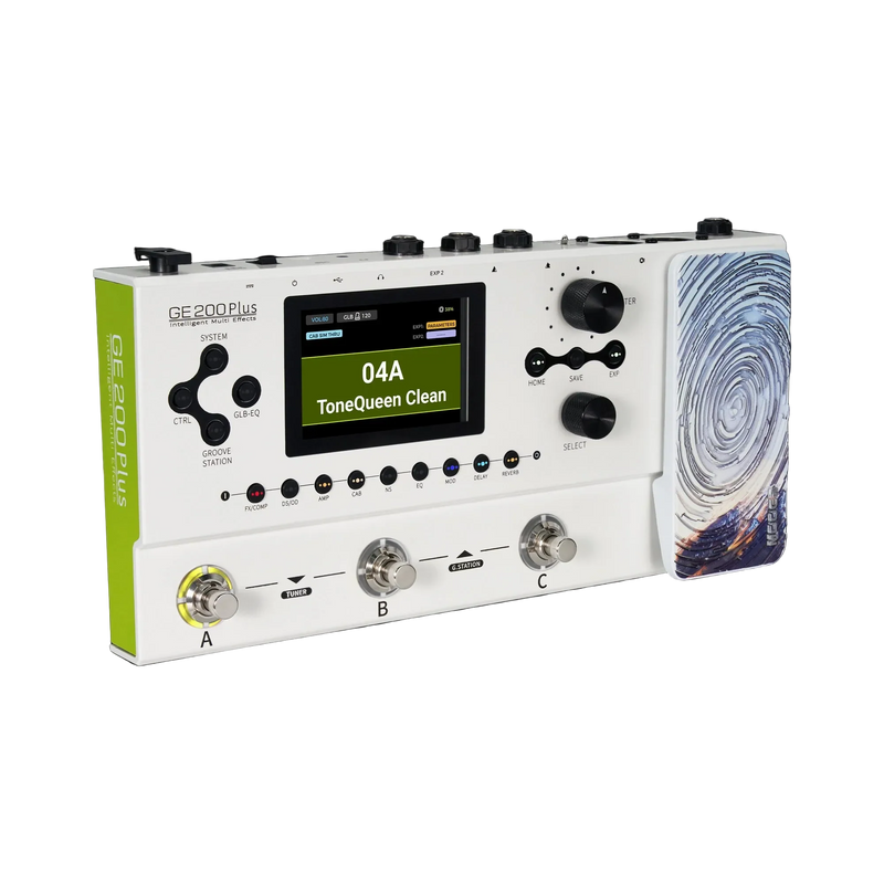 -Mooer GE-200 Plus Guitar Multi-Effects Processor (White)-Living Music