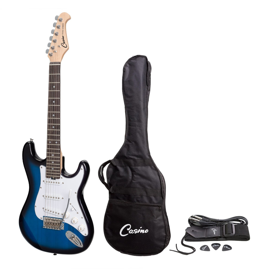 CST-20-BLS-Casino ST-Style Short Scale Electric Guitar Set (Blueburst)-Living Music