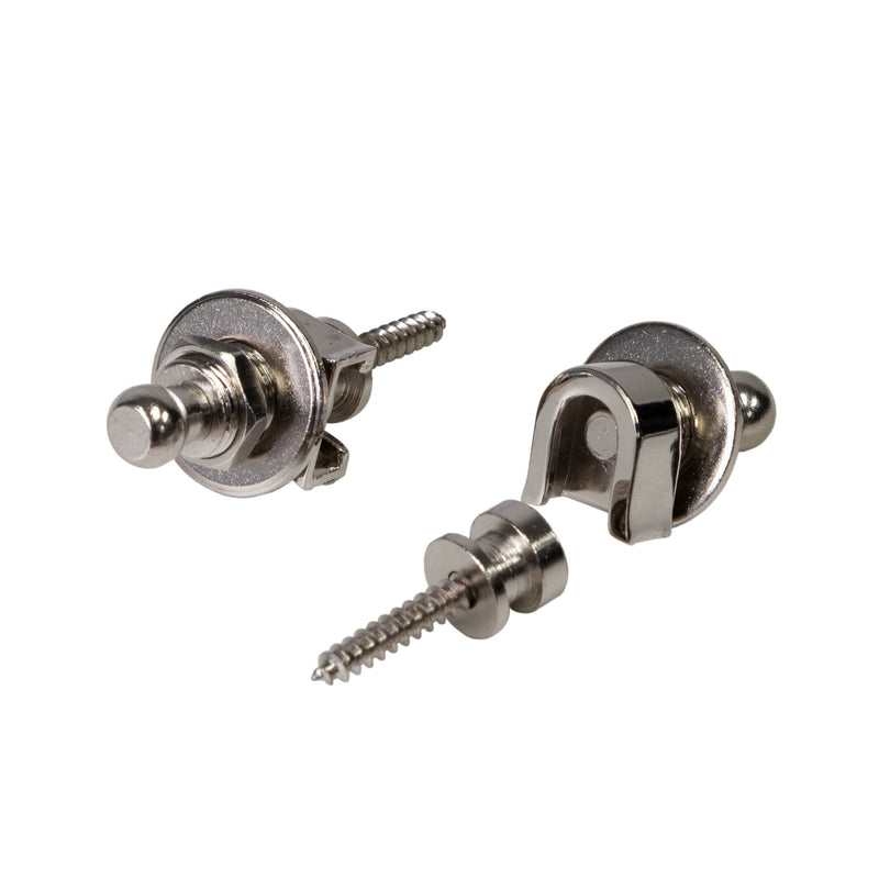 -Crossfire S-Style Guitar Strap Locks (Chrome)-Living Music