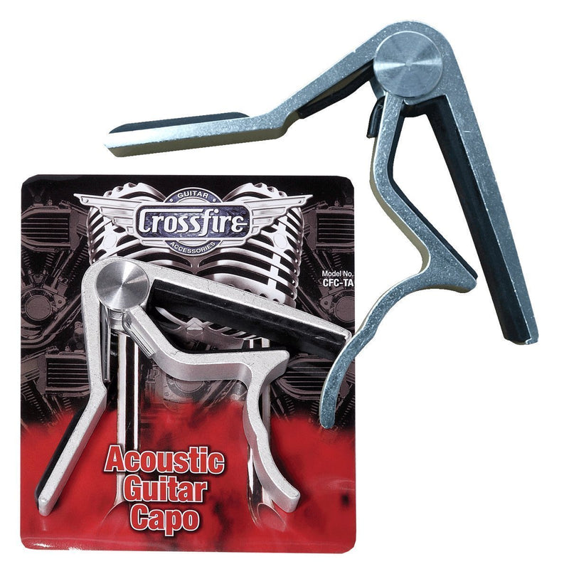 CFC-TA-Crossfire Trigger-Style Acoustic Guitar Capo (Nickel)-Living Music