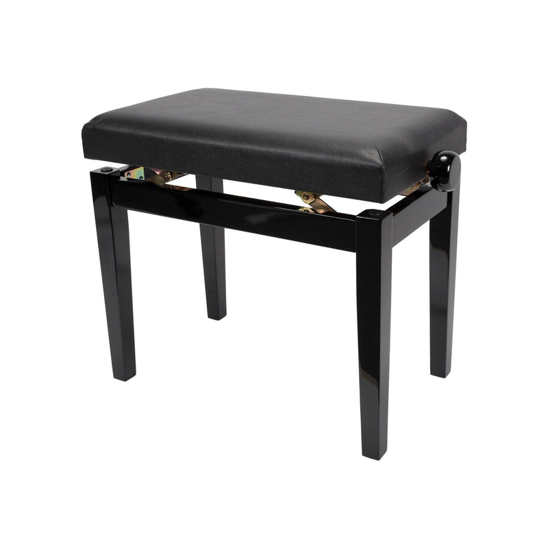 CPS-3A-BLK-Crown Standard Height Adjustable Piano Stool (Black)-Living Music