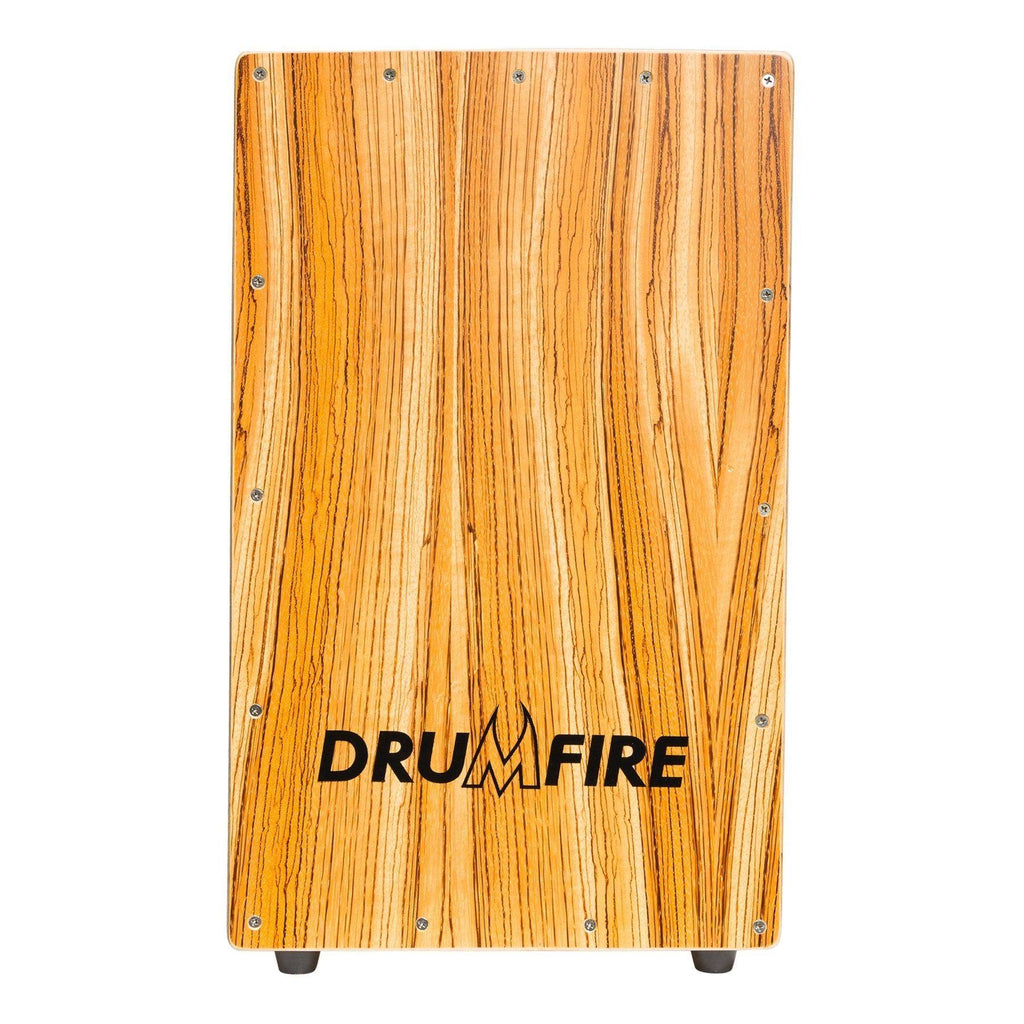 DFP-BMM-NST-Drumfire Ebenaceae Front Wooden Cajon-Living Music