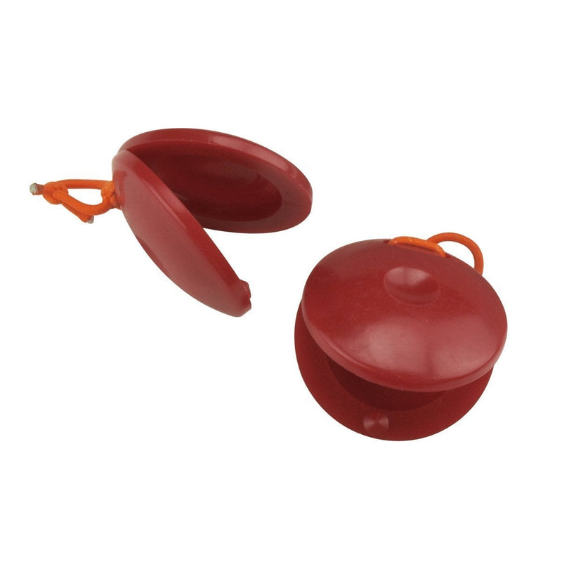DFP-PFC2-RED-Drumfire Finger Castanets Plastic (Red)-Living Music