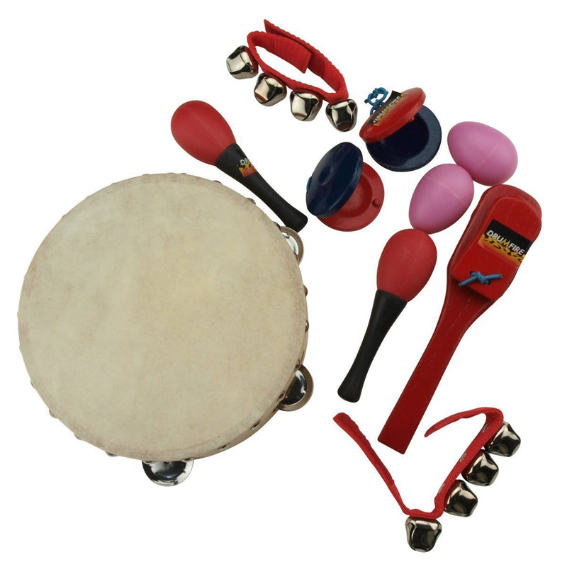 DFP-PP6-COL-Drumfire Hand Percussion Set with Carry Bag (6-Piece)-Living Music