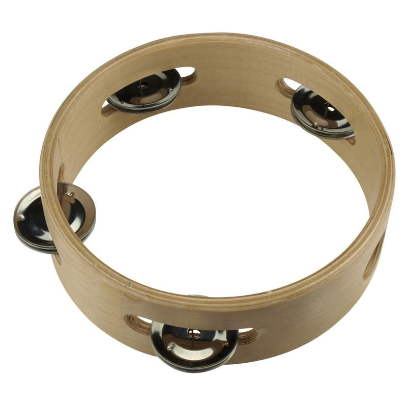 -Drumfire Wooden Tambourine (6")-Living Music
