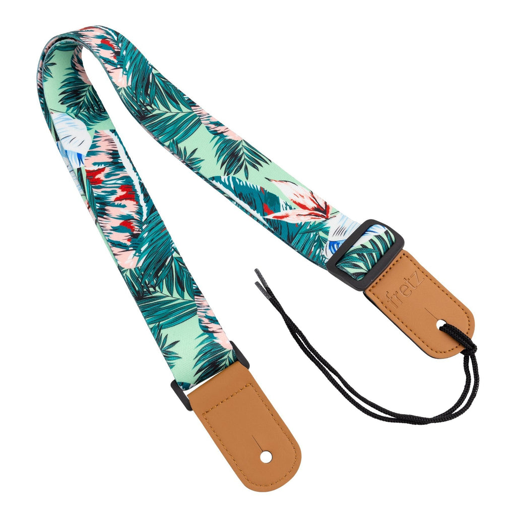 FUST-H49-Fretz Hawaiian Style Ukulele Strap (Palm Leaves)-Living Music