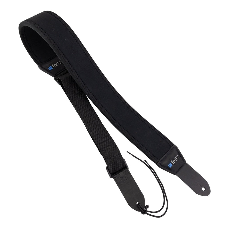 FGST-NEO-BLK-Fretz Neoprene Stretch Adjustable Guitar Strap (Black)-Living Music