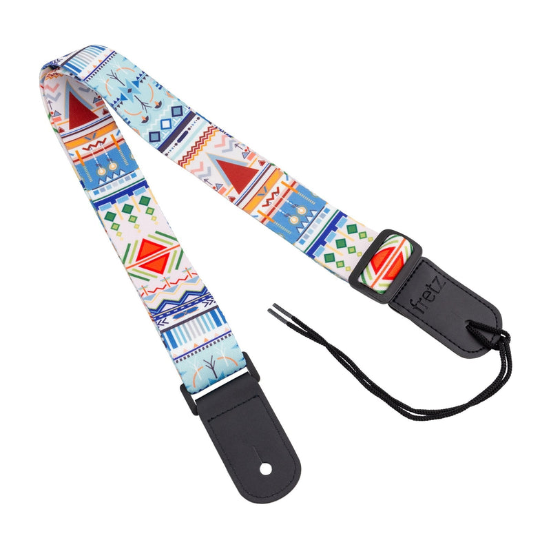 FUST-G44-Fretz Patterned Ukulele Strap (Atlantis)-Living Music