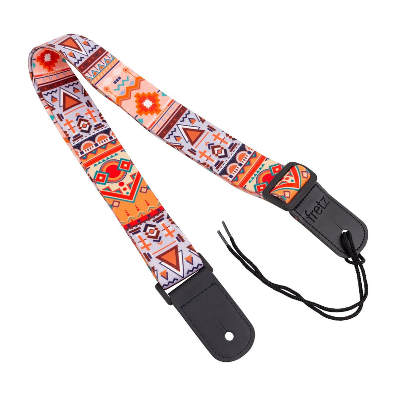 FUST-G42-Fretz Patterned Ukulele Strap (Aztec)-Living Music