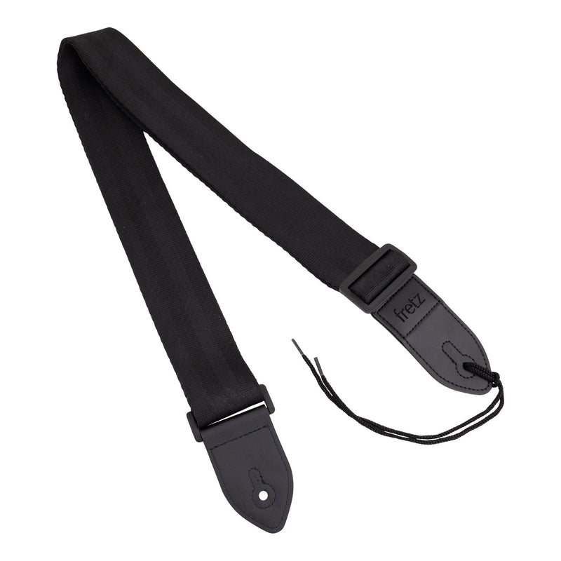 FGST-SB2-BLK-Fretz 'Seat Belt’ Guitar Strap (Black)-Living Music