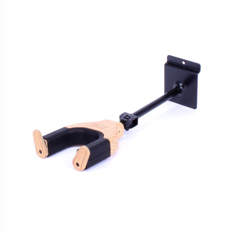 -Fretz 'Woodie' Long Self-Securing Slatwall Guitar Hanger (Maple)-Living Music