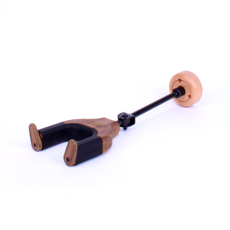 -Fretz 'Woodie' Long Self-Securing Wall-Mounted Guitar Hanger (Mahogany)-Living Music