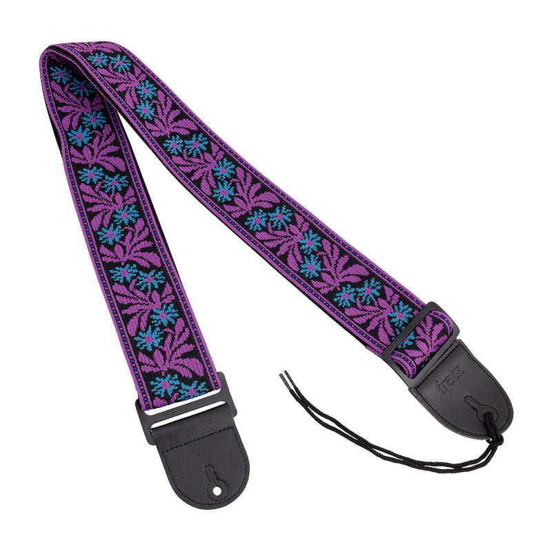 FGST-RETRO54-Fretz Woven Jacquard Fabric Guitar Strap (Iris)-Living Music