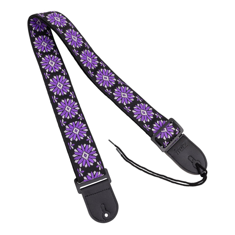 FGST-RETRO57-Fretz Woven Jacquard Polyster Guitar Strap (Lavender)-Living Music